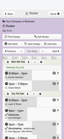 WorkRoster mobile screenshot