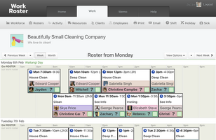 WorkRoster screenshot