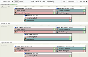 WorkRoster screenshot