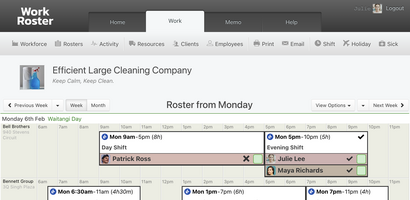 WorkRoster screenshot