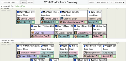 WorkRoster screenshot