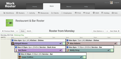 WorkRoster screenshot