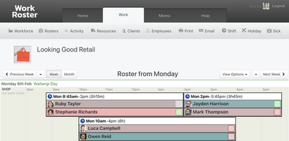 WorkRoster screenshot