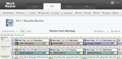 WorkRoster screenshot
