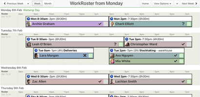 WorkRoster screenshot