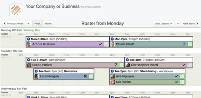 WorkRoster screenshot
