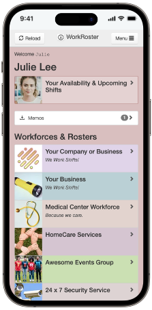 Roster Moile App Work Roster Mobile App