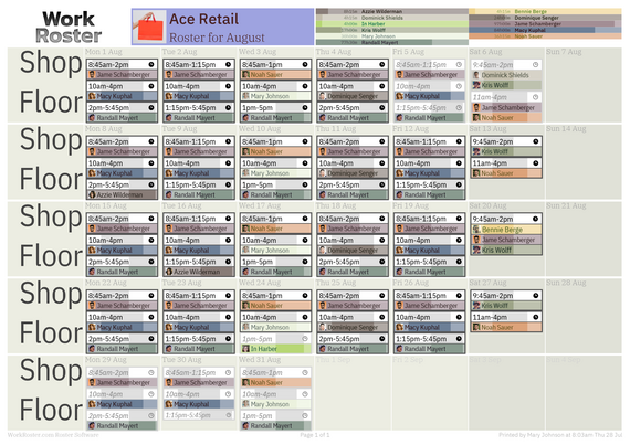 Monlthly Roster PDF