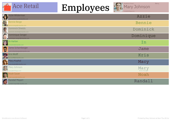 Emploee List PDF