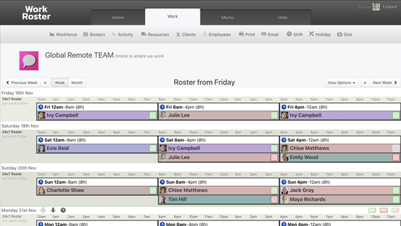 Distributed Team Roster