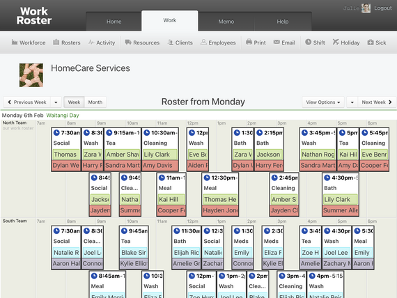 Home Care Roster